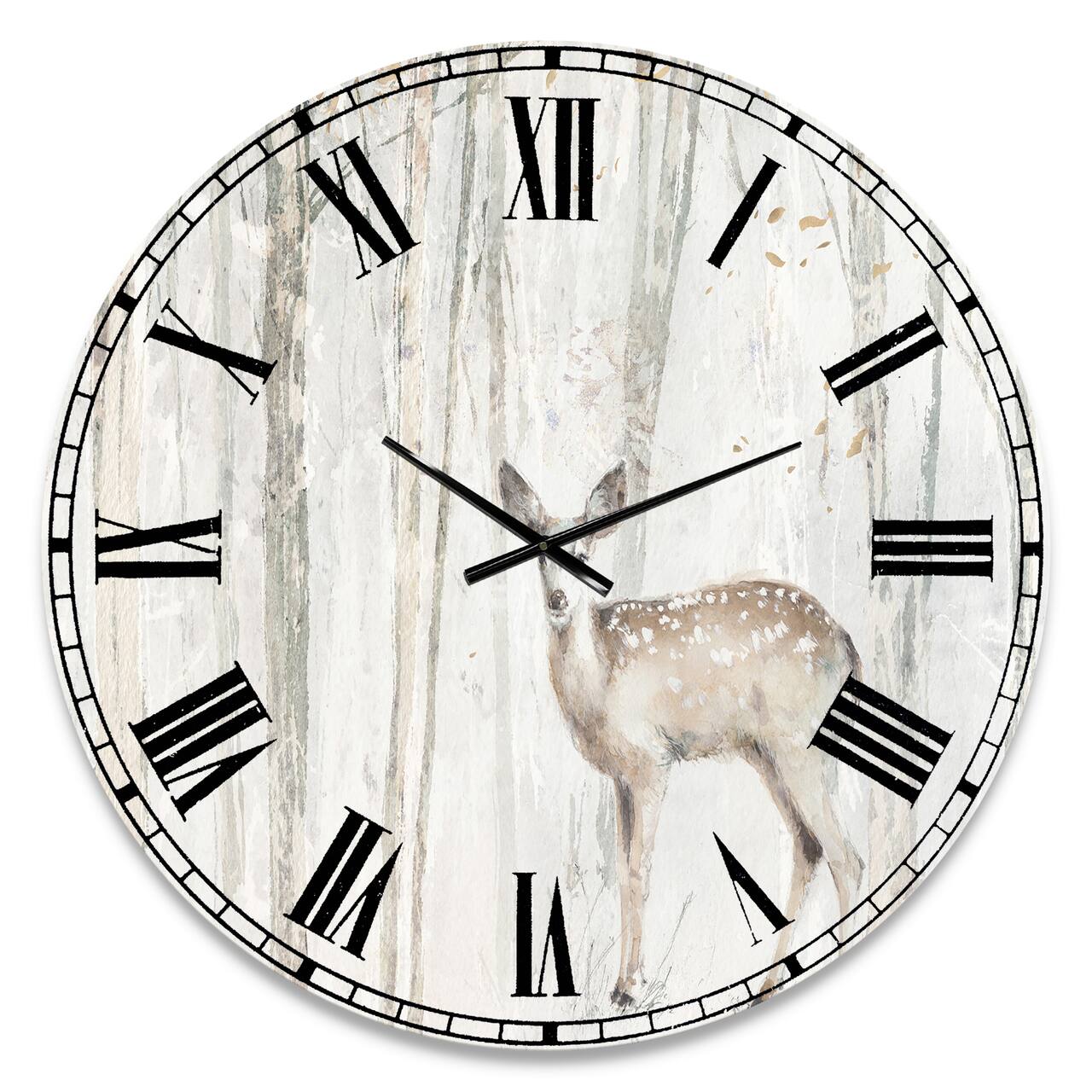 Designart A Woodland Walk Into The Forest I Traditional Wall Clock